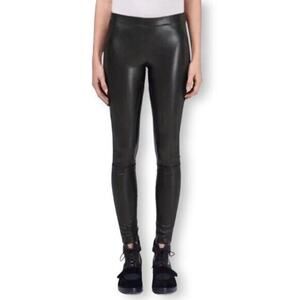 ARITZIA WILFRED XXS Rebelle Vegan Leather Leggings Japanese Black Pullon MWC80